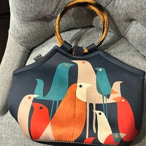 ARTOVIDA Artists Collective Large Reusable Insulated Tote Flock of Birds